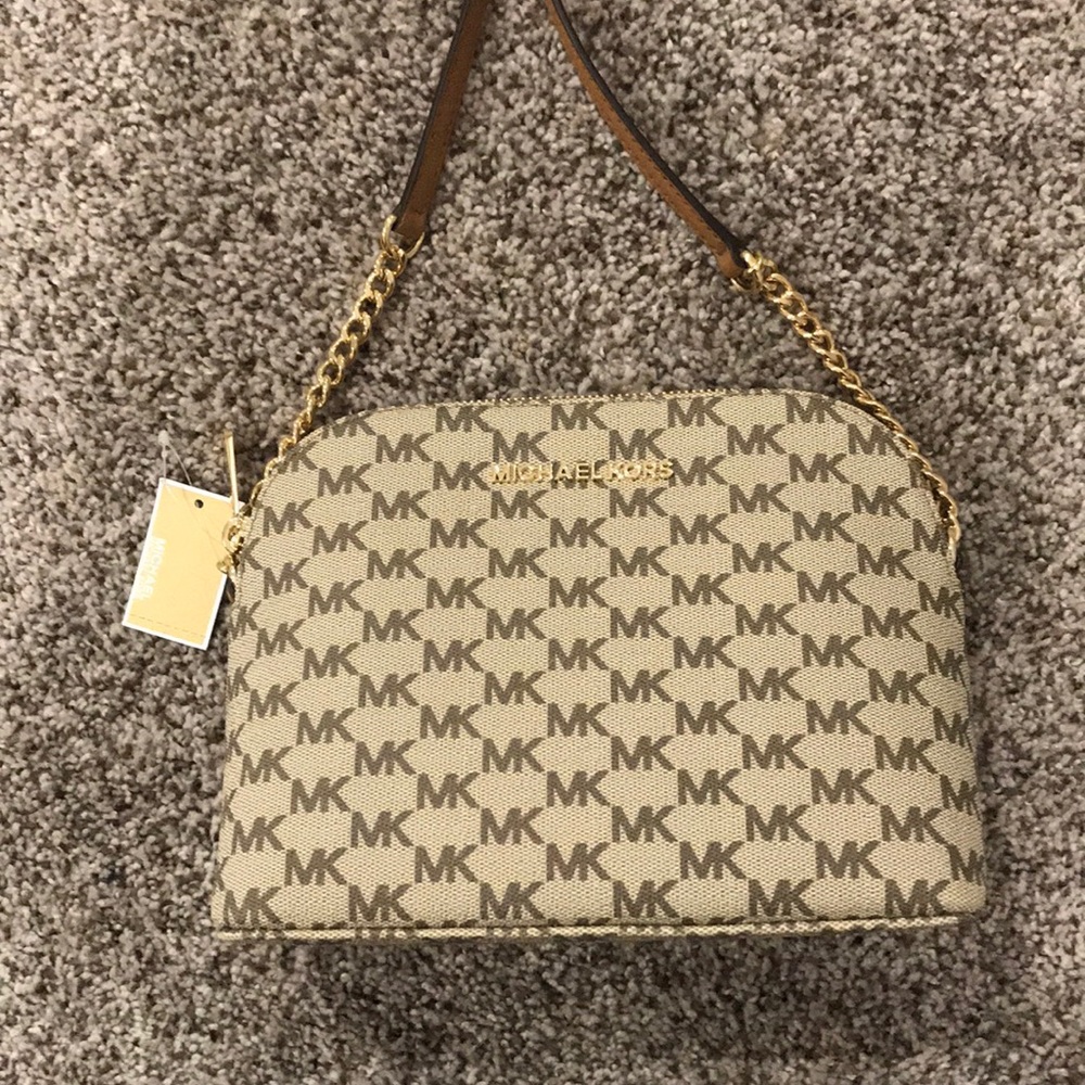 Michael Kors Monogrammed Crossbody Bag - Picture 3 of 5